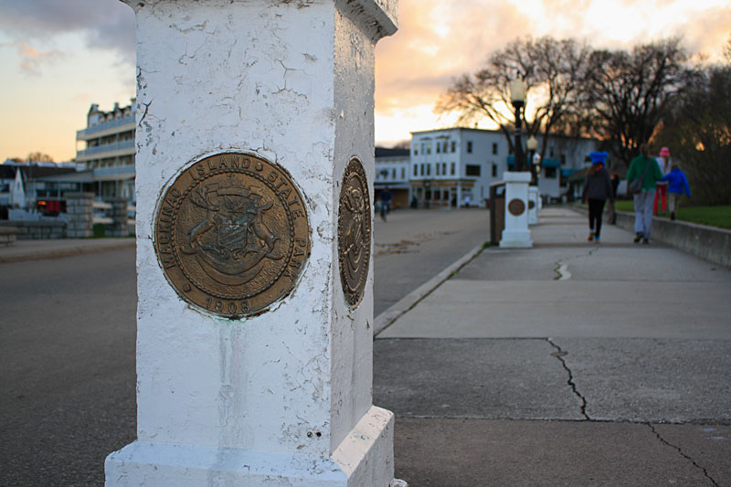 evening walk to town mackinac island